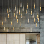 LumiDroplet LED Pendant Light in Glass and Iron for Kitchen and Dining
