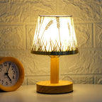 Modern LED Table Lamp with Vintage Linen Shade - USB Plug-In for Bedside or Living Room | Euroselle