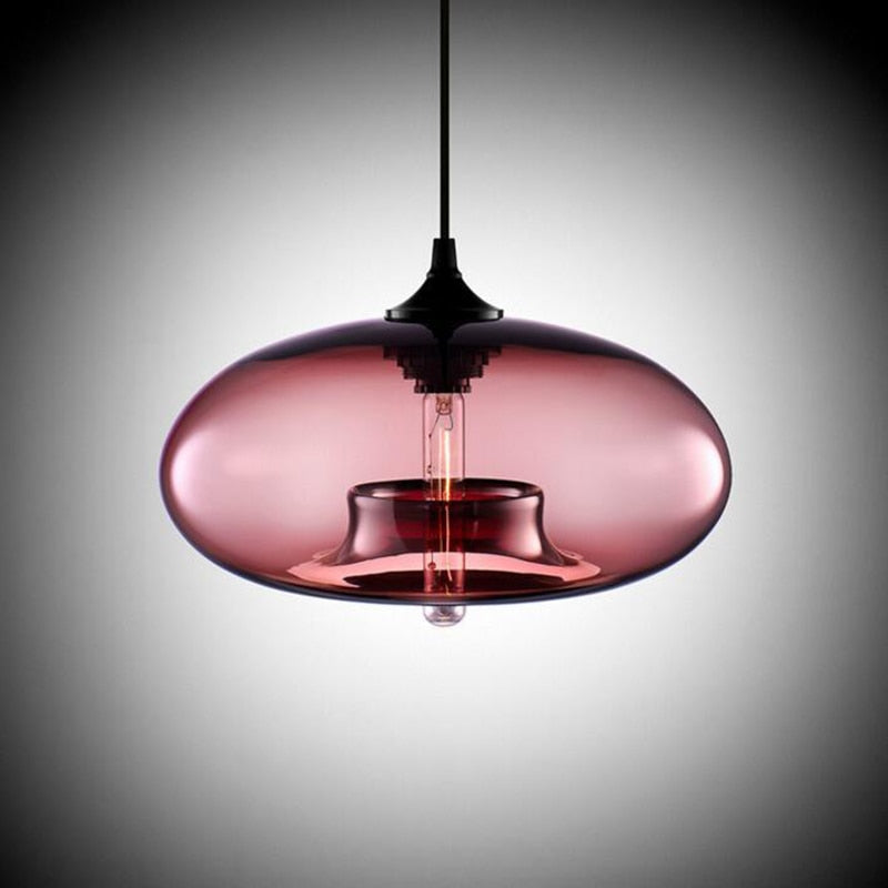 Lumeria Glass LED Pendant Light in Multiple Colors for Home