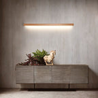 Linora Moderne lineare LED-Wandleuchte halb Holz Acryl