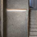 Linora Moderne lineare LED-Wandleuchte halb Holz Acryl