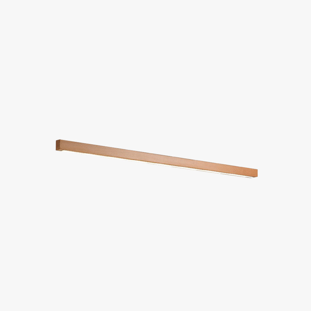 Linora Moderne lineare LED-Wandleuchte halb Holz Acryl