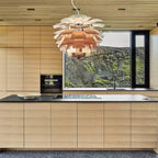 Aurique Metal Artichoke Pendant Light Sculptural LED