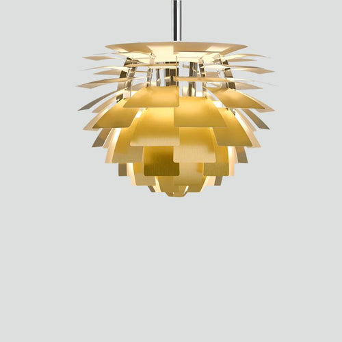 Aurique Metal Artichoke Pendant Light Sculptural LED