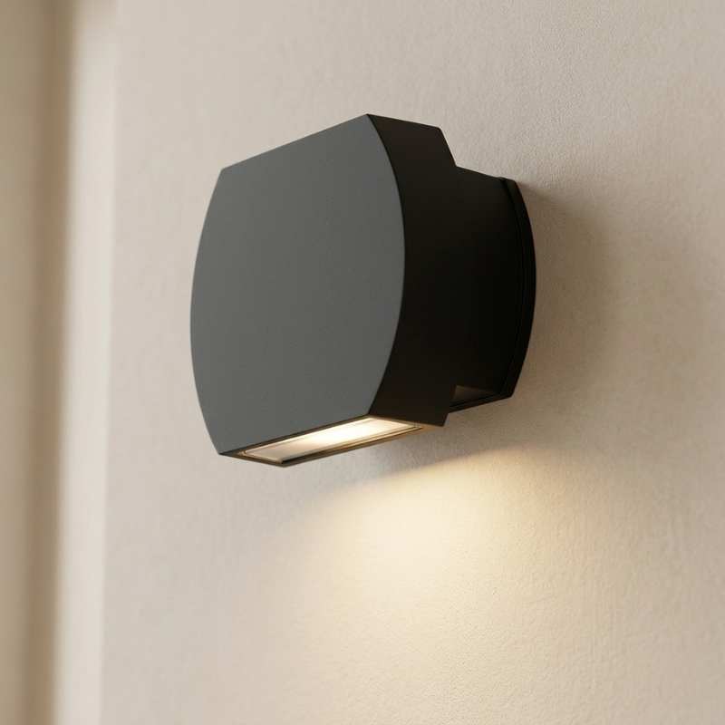 Modern Outdoor Wall Lamp Metal Glass LED | Euroselle