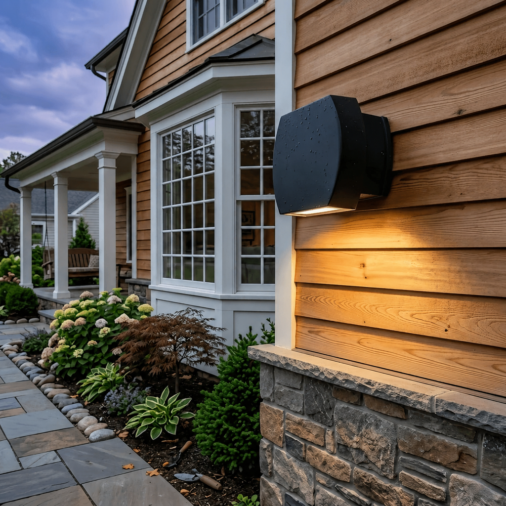 Modern Outdoor Wall Lamp Metal Glass LED | Euroselle