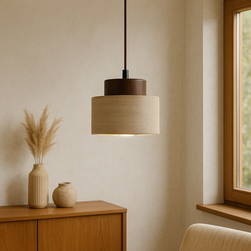Home Pendant Light in Travertine