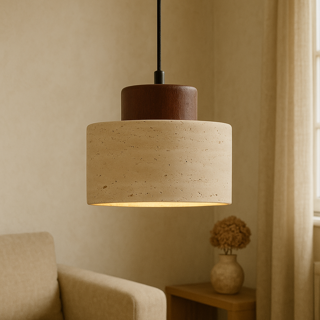 Home Pendant Light in Travertine