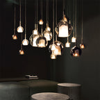 Marlow Smoked Glass Cluster Pendant Light — Statement Dining Room Fixture