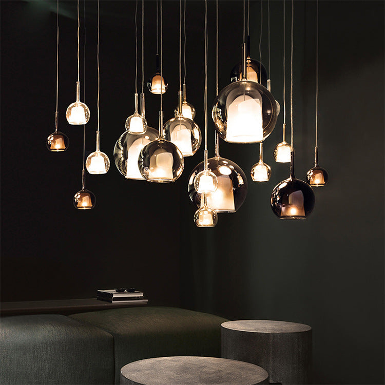 Marlow Smoked Glass Cluster Pendant Light — Statement Dining Room Fixture