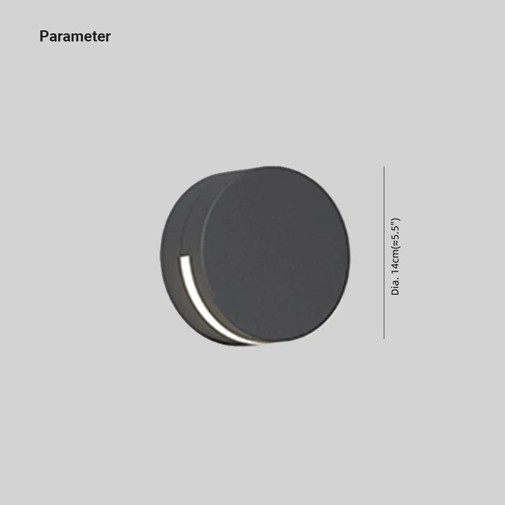 Alvara Moderne schwarze Zylinder-Außen-LED-Wandleuchte mit Up- und Downlight