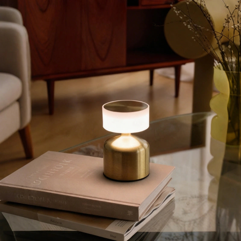 Moderne Schmiedeeisen Tischlampe – Dimmbar und Wiederaufladbar mit Anpassbarer Beleuchtung | Euroselle