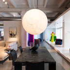 LunaSilk Ceiling Lamp With Moonlit Glow And Silk Accent For Calm Rooms