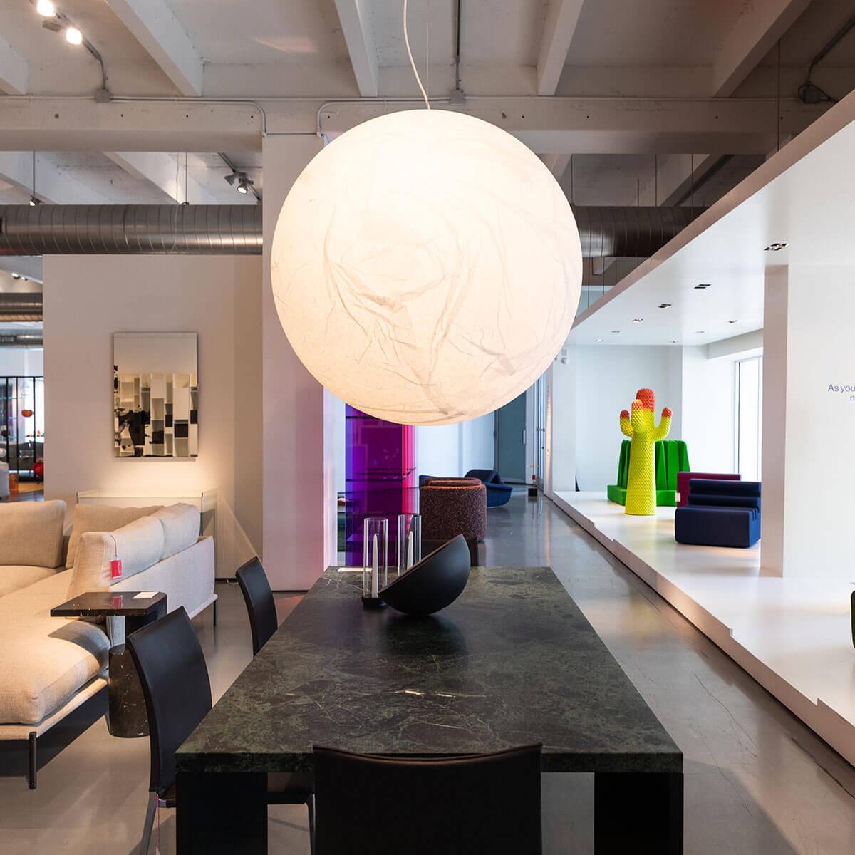 LunaSilk Ceiling Lamp With Moonlit Glow And Silk Accent For Calm Rooms