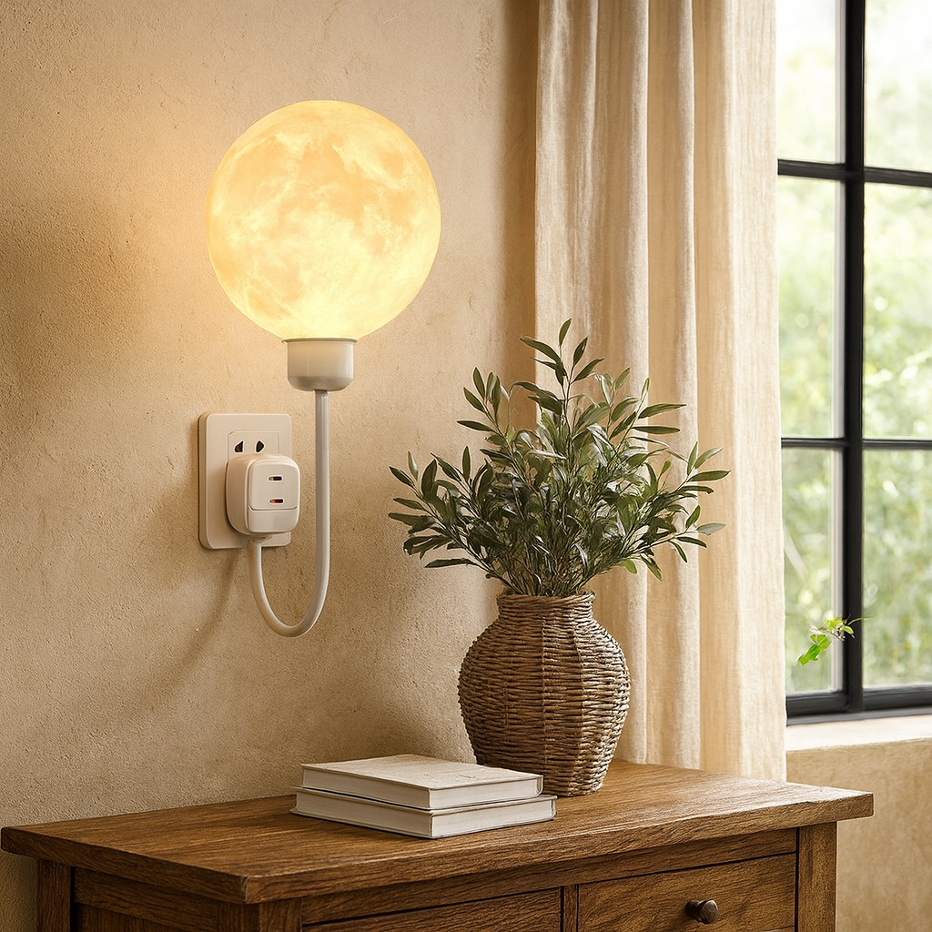 Wall Sconce Moon Design LED Warm White Decorative Indoor Wall Light | Euroselle
