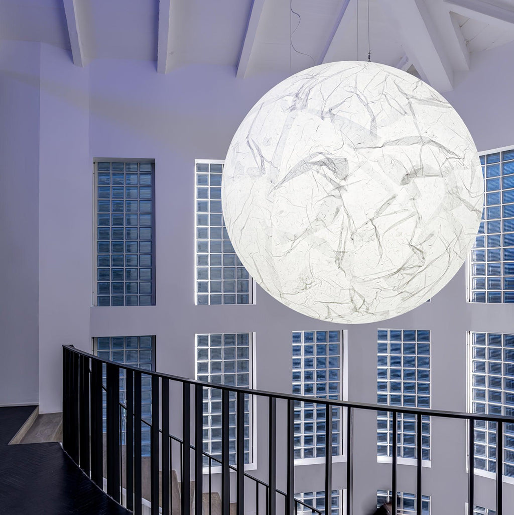 LunaSilk Ceiling Lamp With Moonlit Glow And Silk Accent For Calm Rooms