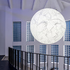 LunaSilk Ceiling Lamp With Moonlit Glow And Silk Accent For Calm Rooms