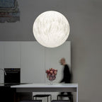 LunaSilk Ceiling Lamp With Moonlit Glow And Silk Accent For Calm Rooms
