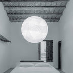 LunaSilk Ceiling Lamp With Moonlit Glow And Silk Accent For Calm Rooms