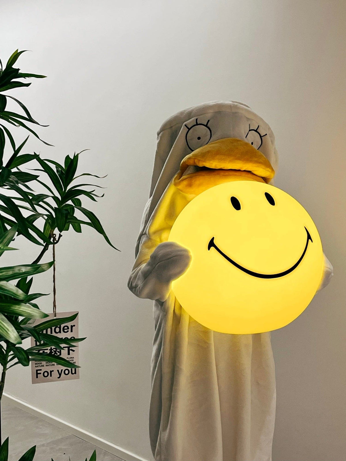 Radosna lampka nocna — polipropylenowa lampa LED 9 cali, ładowanie przez USB