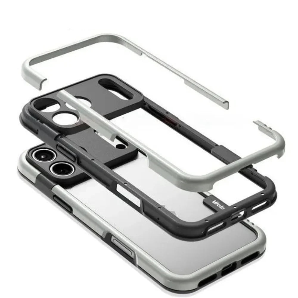 双色 iPhone 手机壳 — 凸起摄像头环，吸震硅胶边框
