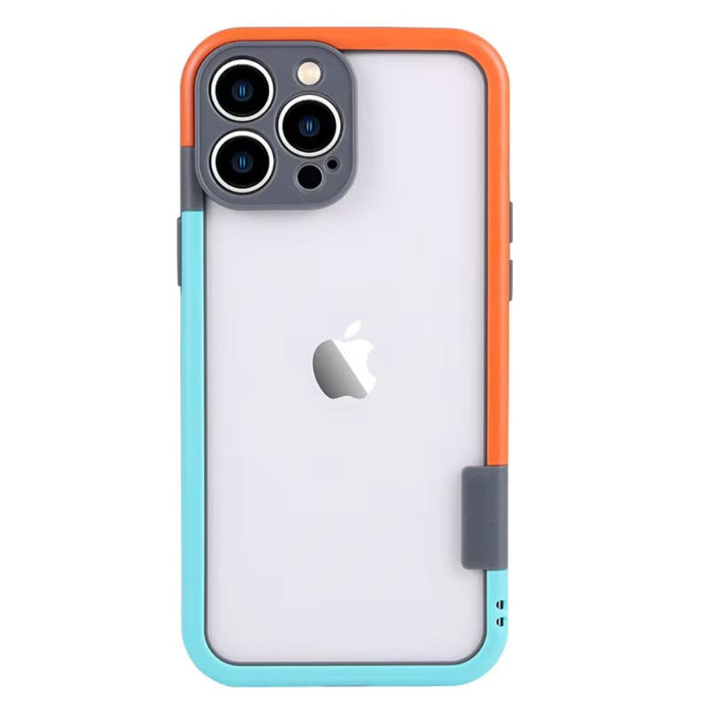 双色 iPhone 手机壳 — 凸起摄像头环，吸震硅胶边框