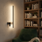 Moderne Wandleuchte Schwarz Stahl Aluminium Integrierte LED und Einstellbares Licht | Euroselle