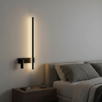 Moderne Wandleuchte Schwarz Stahl Aluminium Integrierte LED und Einstellbares Licht | Euroselle