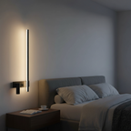Moderne Wandleuchte Schwarz Stahl Aluminium Integrierte LED und Einstellbares Licht | Euroselle