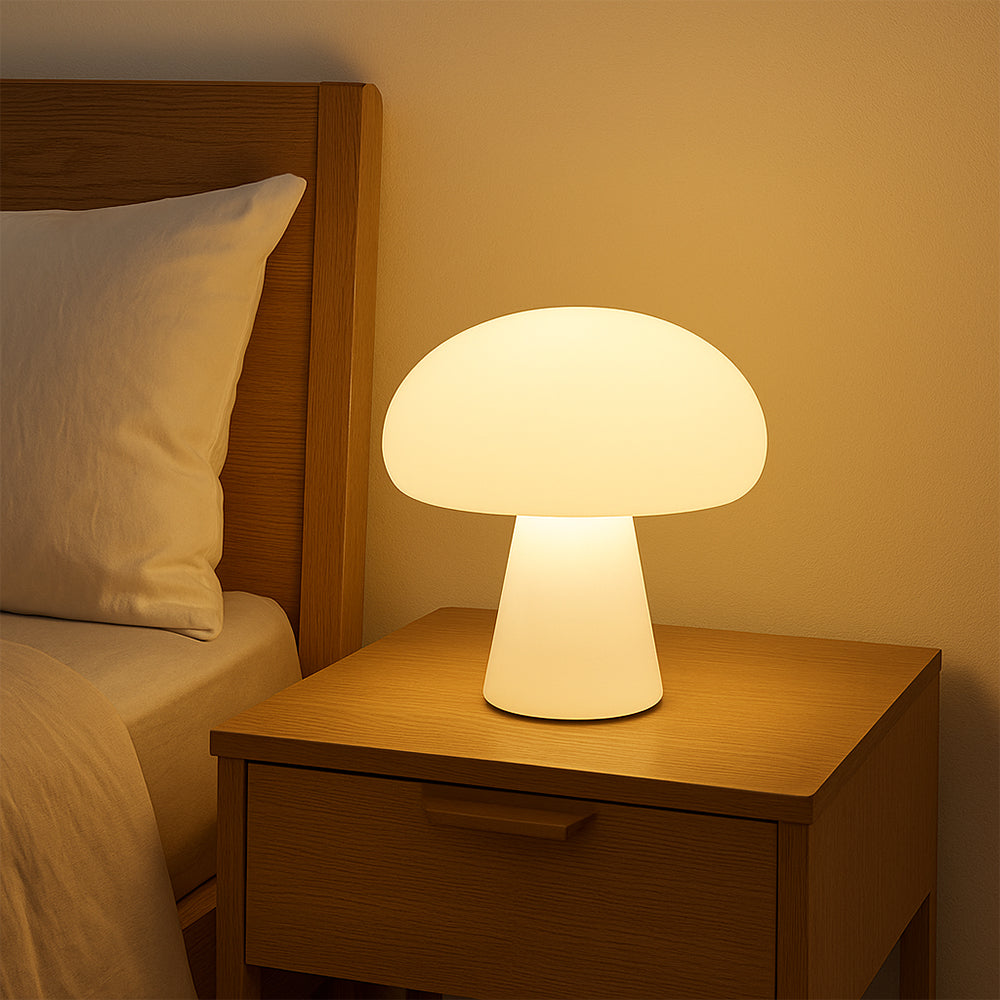 Modern Mushroom Table Lamp – Warm White LED Acrylic Bedside Lamp | Euroselle