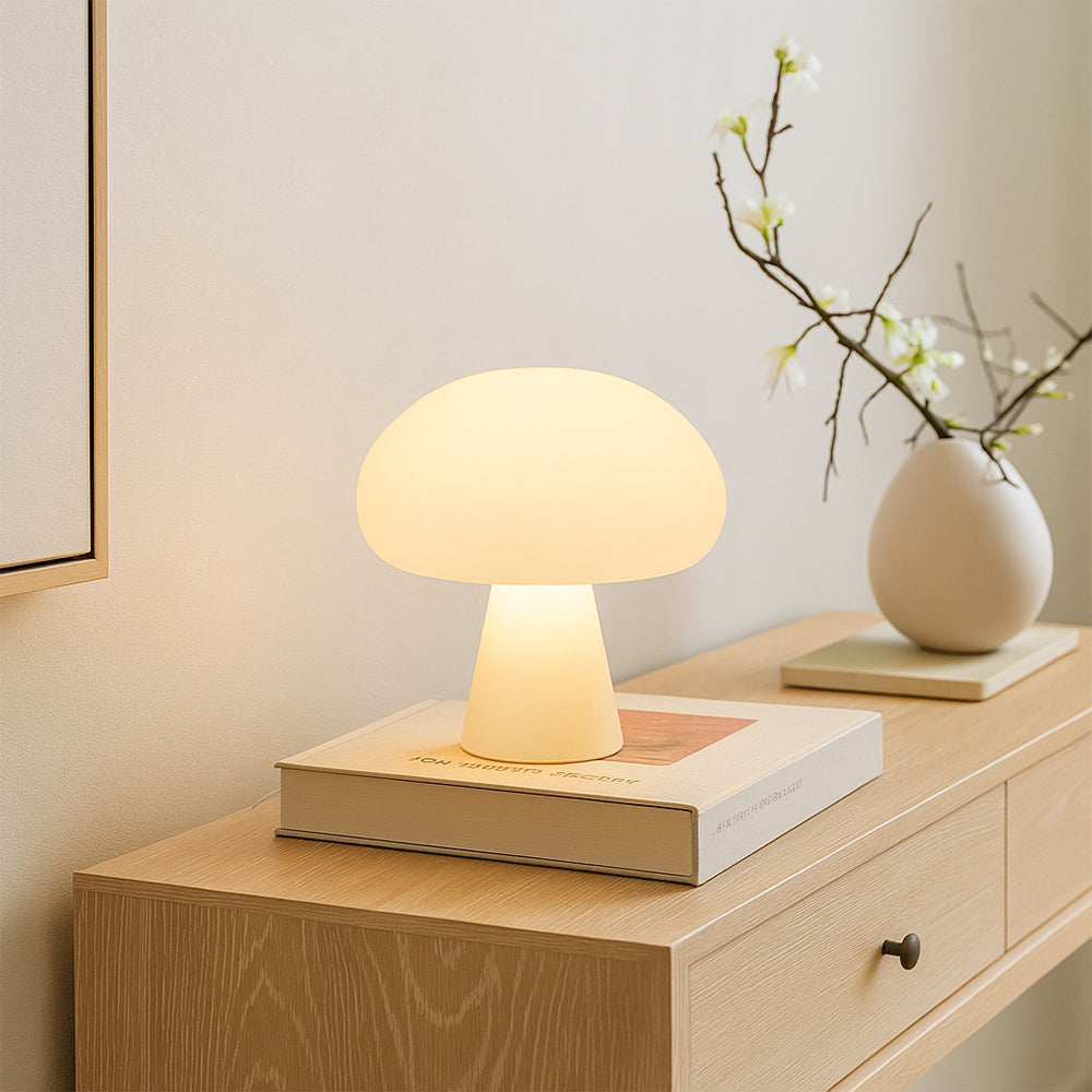 Modern Mushroom Table Lamp – Warm White LED Acrylic Bedside Lamp | Euroselle