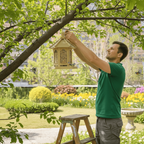 Sustainable Wooden Birdhouse Handmade with Water System - Euroselle