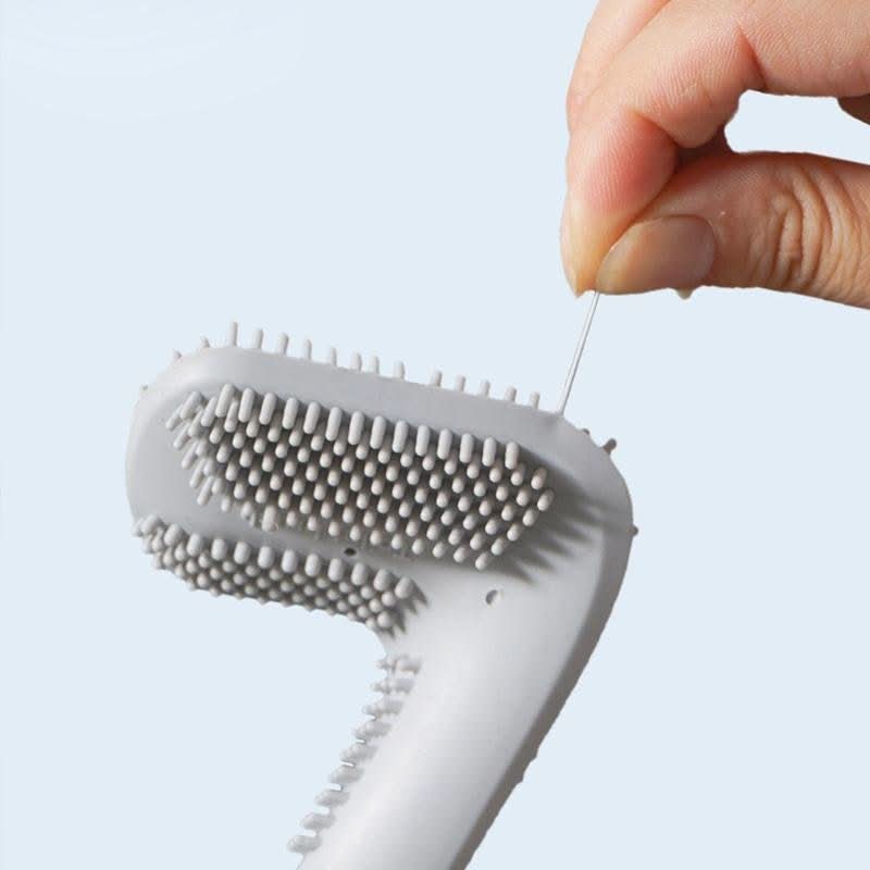 TriSmart Triangle Bath Brush — Angled Head for Tight Corners and Baseboard Edges