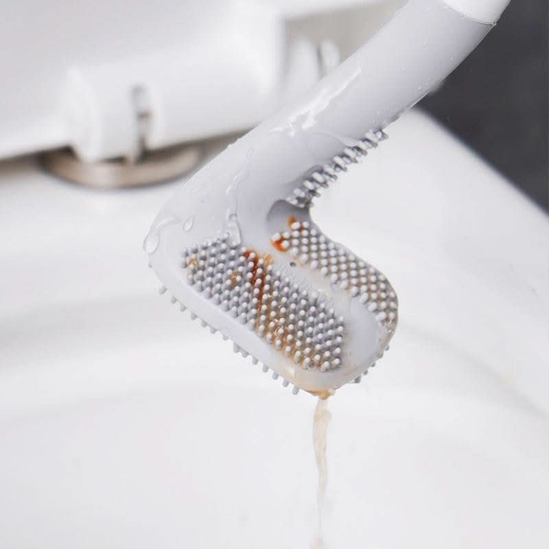 TriSmart Triangle Bath Brush — Angled Head for Tight Corners and Baseboard Edges