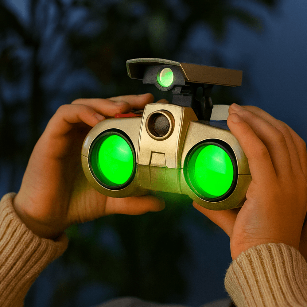 Jumelles de vision nocturne pour enfants LumenQuest — grossissement 4x, objectif de 30mm, lentilles pour faible luminosité