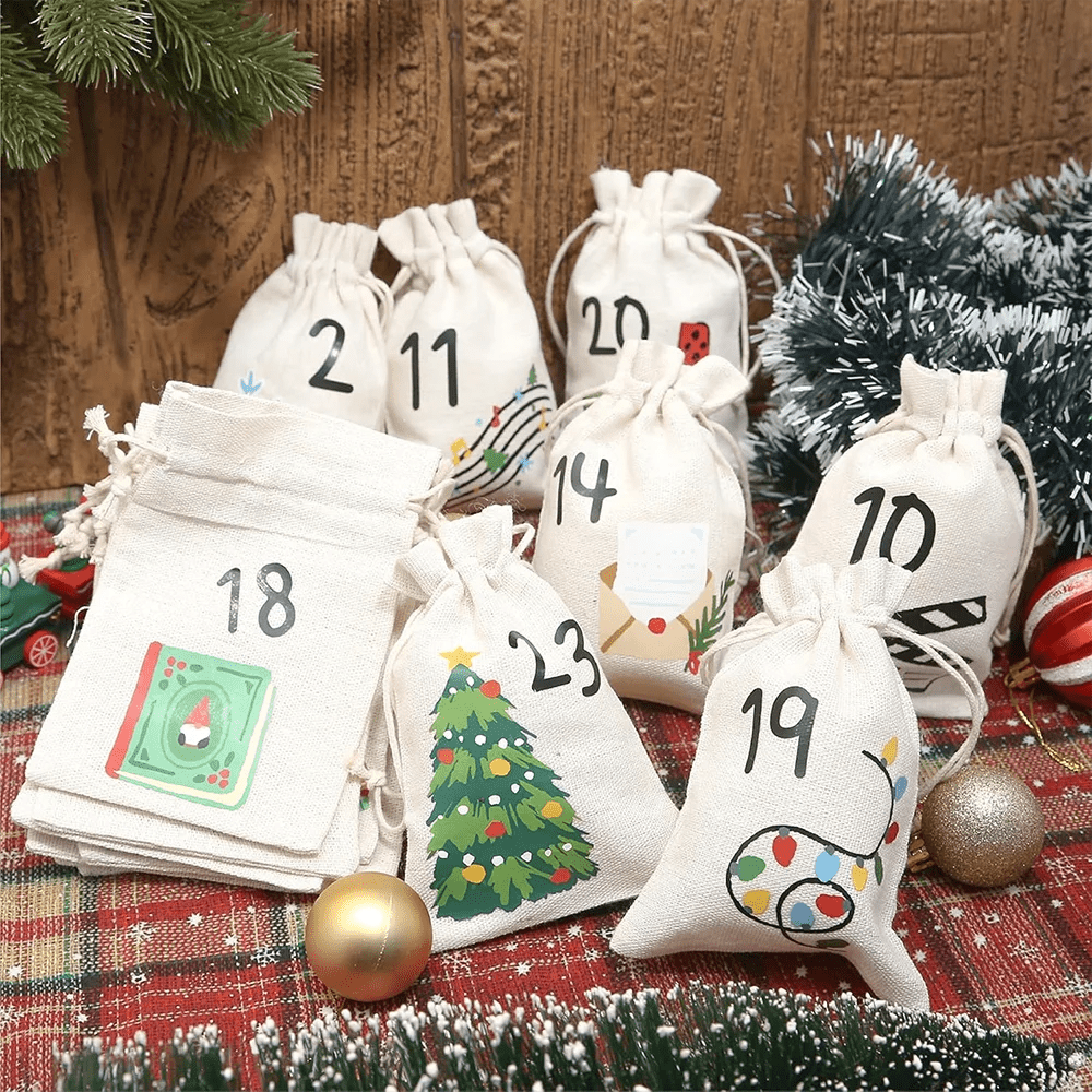 TwinkleBag festliga godispåsar, 24-pack — färgglada återanvändbara påsar