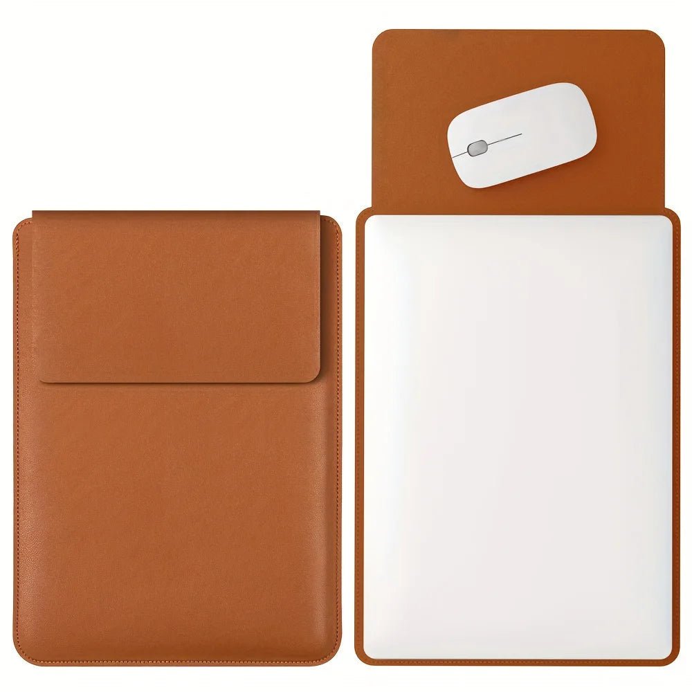 Funda para portátil de PU ApexGuard — Interior de felpa, carcasa exterior protectora