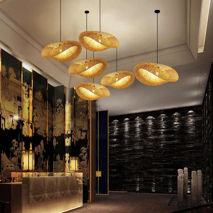 Kiyora Bamboo Pendant Light Handcrafted Warm Glow For Home