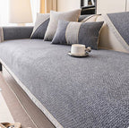 Skridsikker bomuld-linned sofa tæppe designet til komfort hele året, møbelbeskyttelse og stilfuld forbedring af stuen - Euroselle