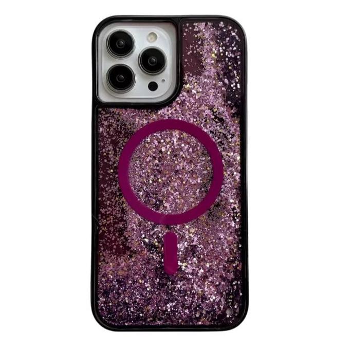 Třpytivé pouzdro Quicksand MagSafe pro iPhone 13–17 Pro Max Air, nárazuvzdorné