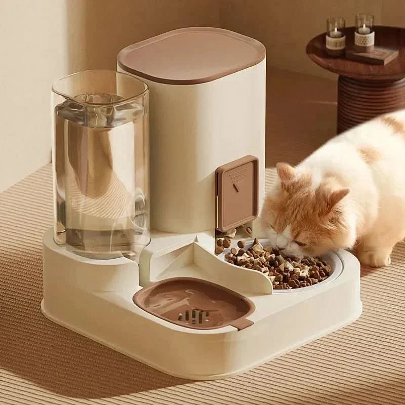Automatisk foder- og vandstation til kæledyr med dobbelt dispenser - LumaPaw