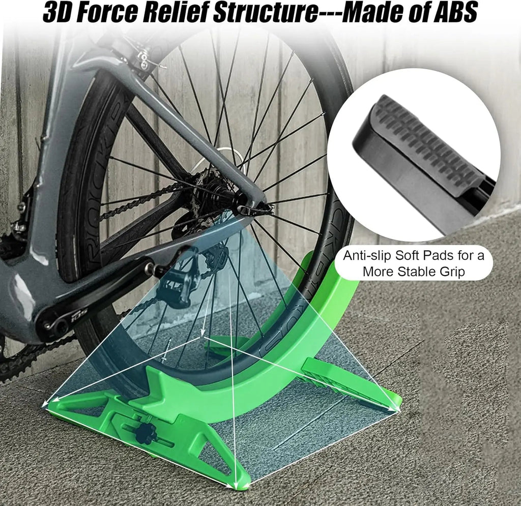 מעמד רצפתי לאופניים מפלסטיק ABS — מתקן חניה אנכי לאופניים