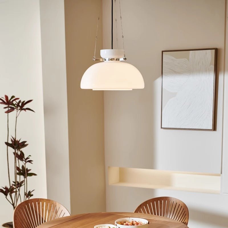 Larsson Nordic Vintage Dome Pendant Light White Finish