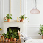 Larsson Nordic Vintage Dome Pendant Light White Finish