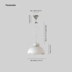 Larsson Nordic Vintage Dome Pendant Light White Finish