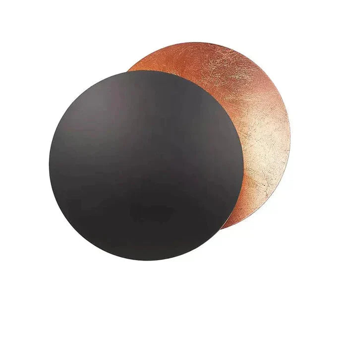 LED Metal Circle Shadow Wall Sconce — 8-10 in Sculptural Halo Light