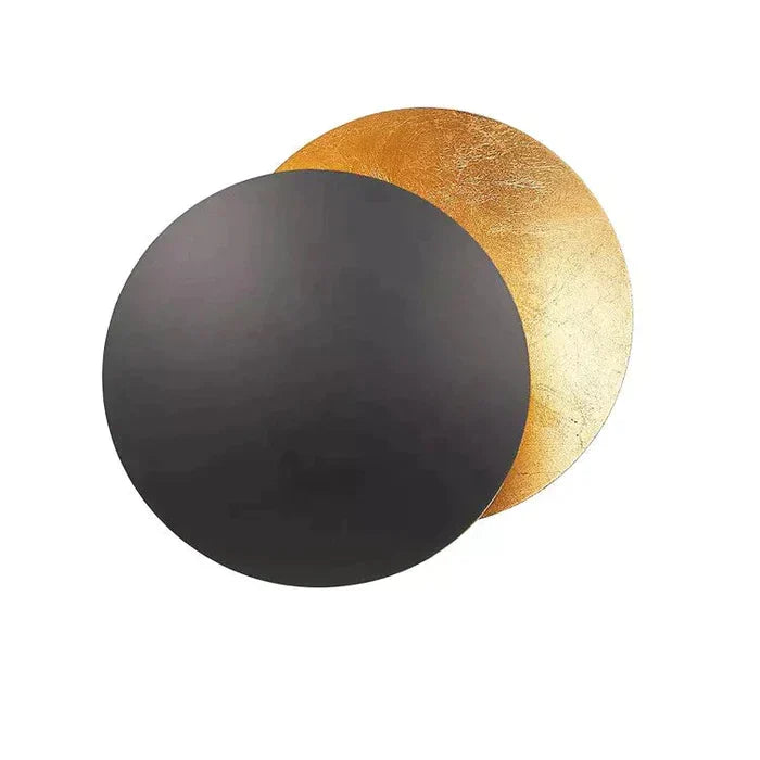 LED Metal Circle Shadow Wall Sconce — 8-10 in Sculptural Halo Light
