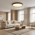 Aurel Ceiling Lamp Dark Wood With Natural Light Ambience