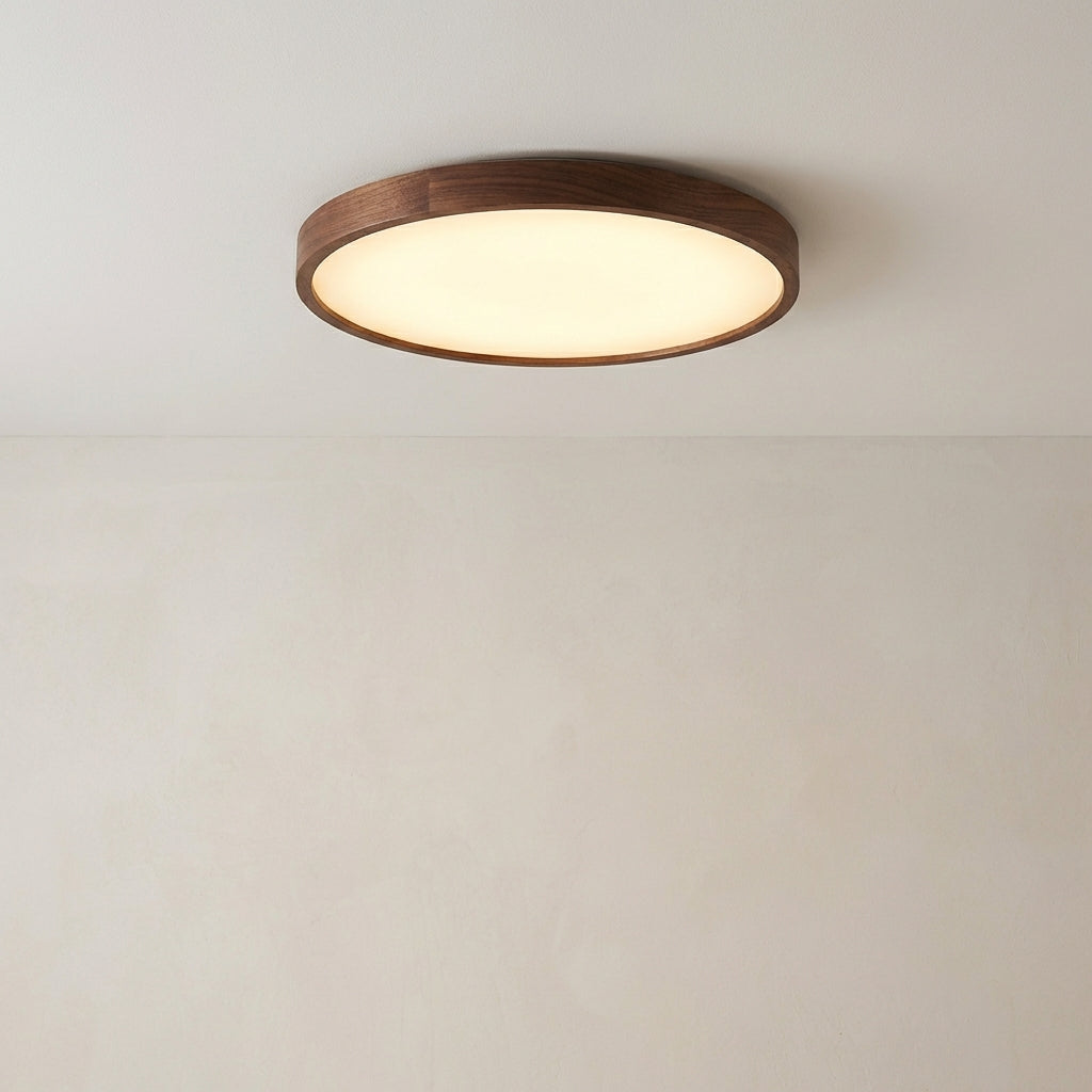 Aurel Ceiling Lamp Dark Wood With Natural Light Ambience