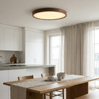 Aurel Ceiling Lamp Dark Wood With Natural Light Ambience